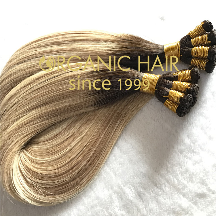 High end handtied weft with full cuticle intact  C74